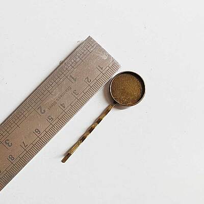 Hair Pin With Bezel Hair Pin With Bezel