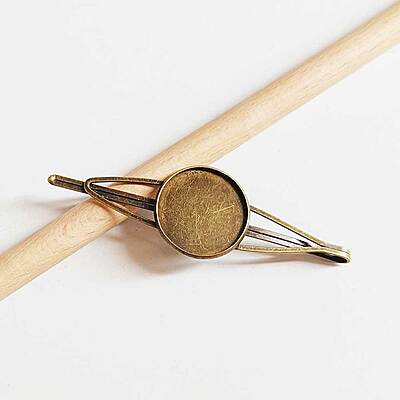 Hair Pin With Bezel Hair Pin With Bezel