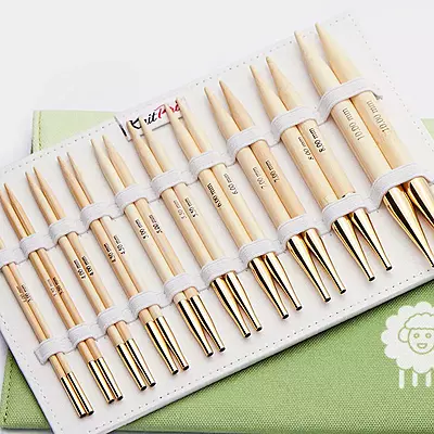 KnitPro Japanese Bamboo Deluxe Interchangeable Needle Set 13cm/5"-22553 KnitPro Japanese Bamboo Deluxe Interchangeable Needle Set 13cm/5"-22553