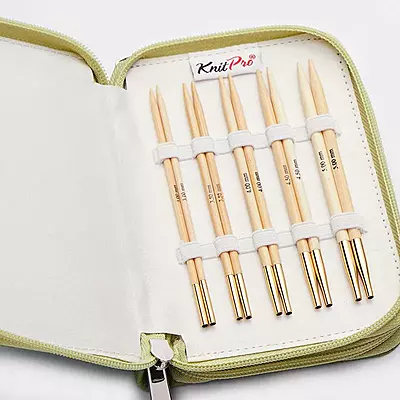 KnitPro Japanese Bamboo Starter Interchangeable Needle Sets 13cm/5"-22552 KnitPro Japanese Bamboo Starter Interchangeable Needle Sets 13cm/5"-22552