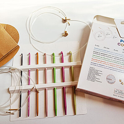 Pony Chroma Interchangeable Tunisian Crochet Hook Set Pony Chroma Interchangeable Tunisian Crochet Hook Set