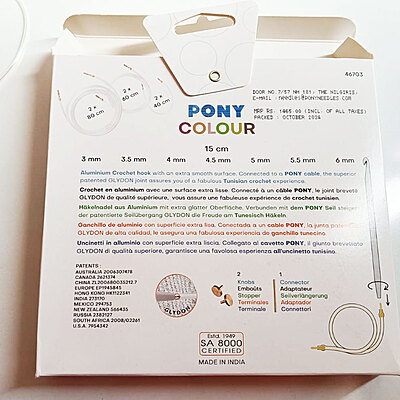 Pony Chroma Interchangeable Tunisian Crochet Hook Set Pony Chroma Interchangeable Tunisian Crochet Hook Set