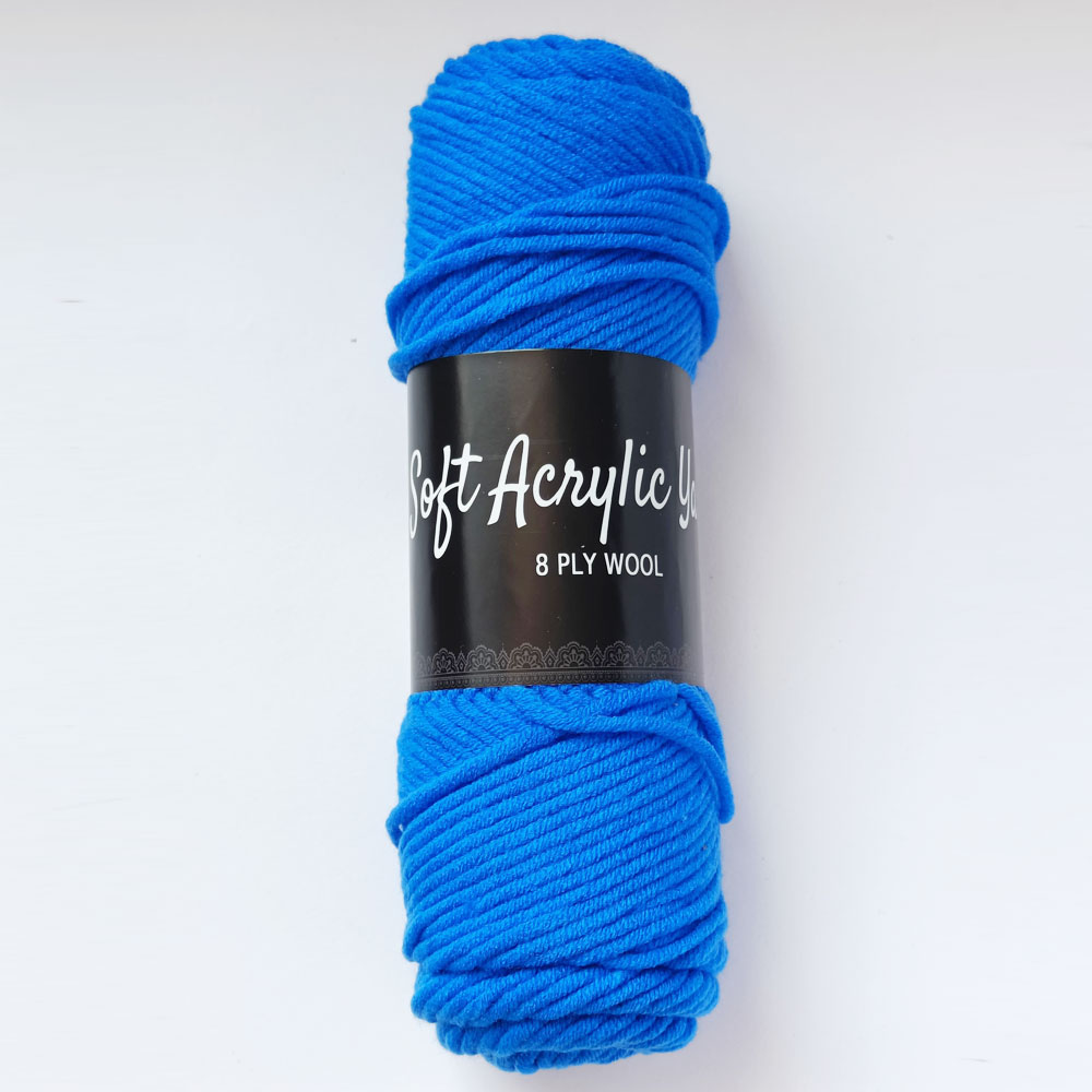 Soft Acrylic Yarn 8 ply Royal Blue