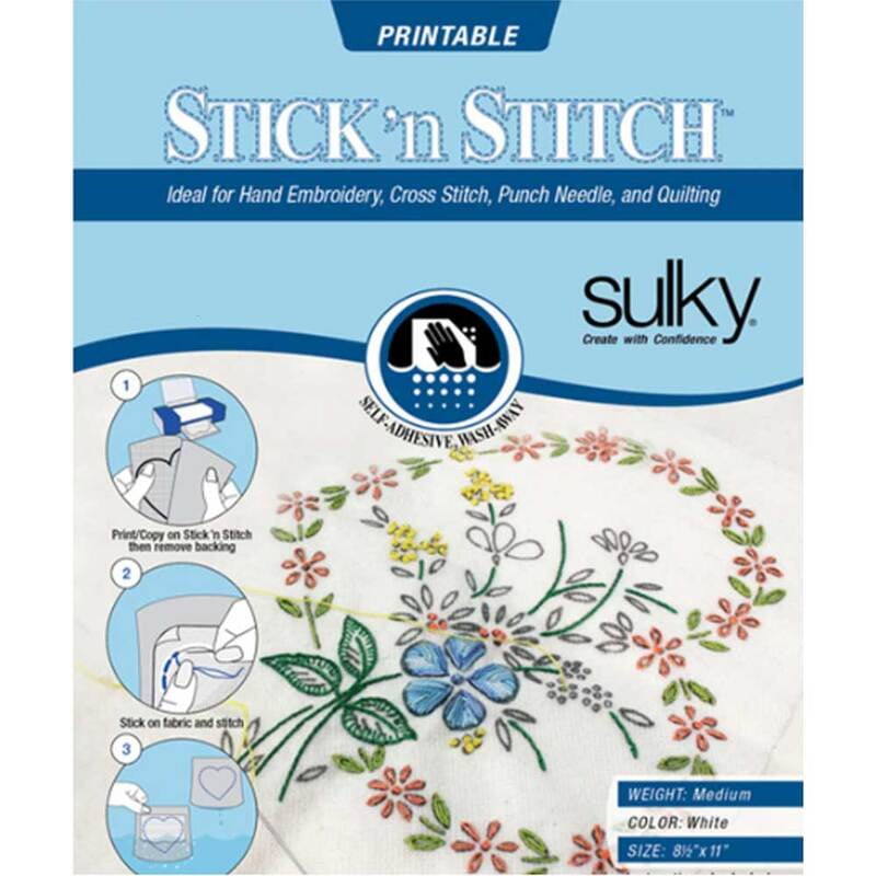Sulky Stick n Stitch Water Soluble Printable Paper