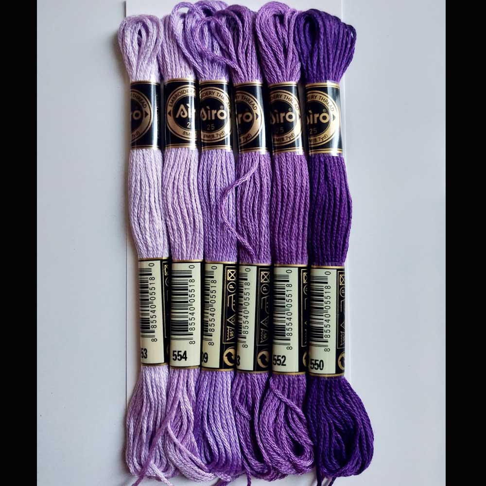 Airo Embroidery Thread Set Violet family