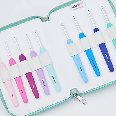 KnitPro Single Ended Crochet Hook Set Deluxe Waves 2.0