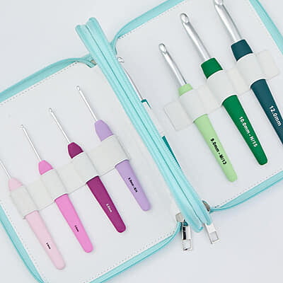 KnitPro Single Ended Crochet Hook Set Grand Waves 2.0 KnitPro Single Ended Crochet Hook Set Grand Waves 2.0