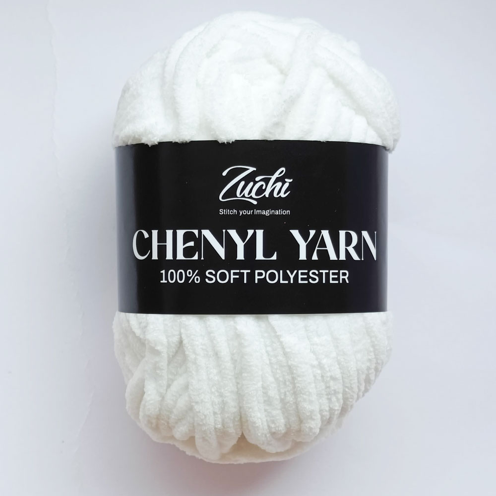 Zuchi Chenyl Yarn White