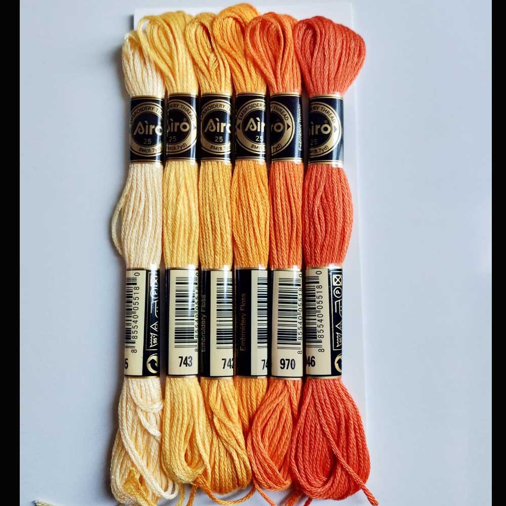 Airo Embroidery Thread Set Yellow family